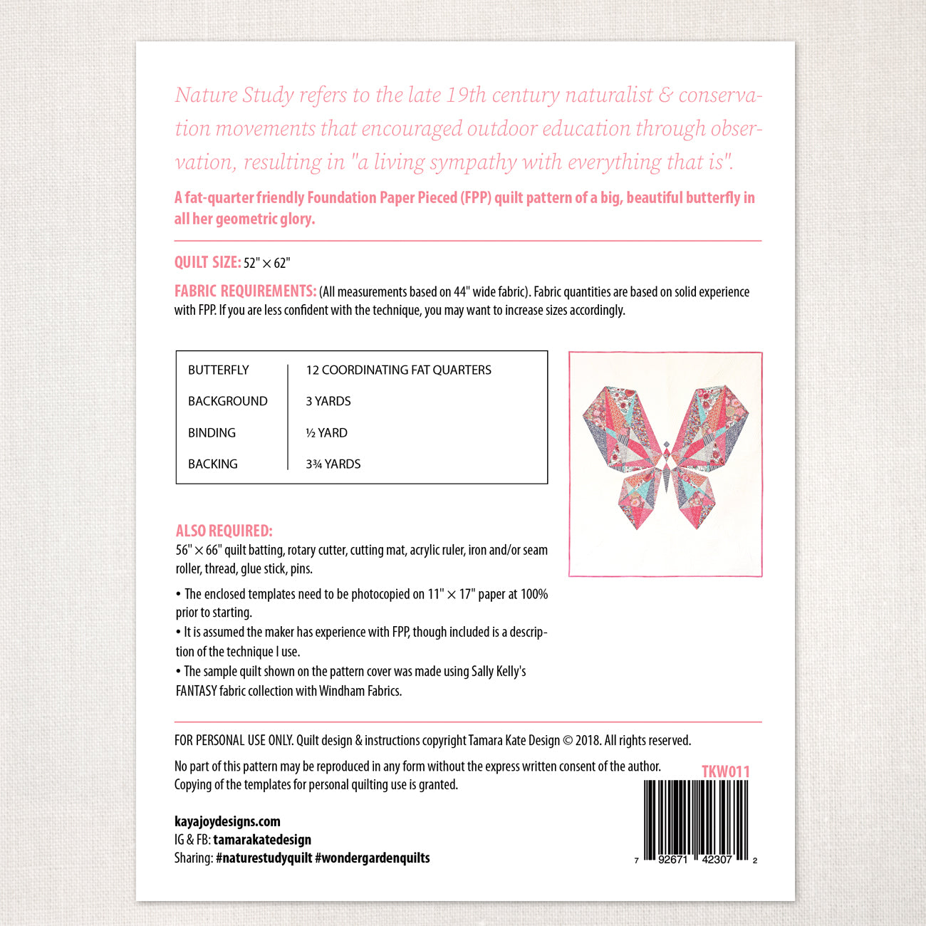 Nature Study Quilt Pattern