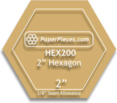The New Hexagon 2 Acrylic Template 3/8" seam