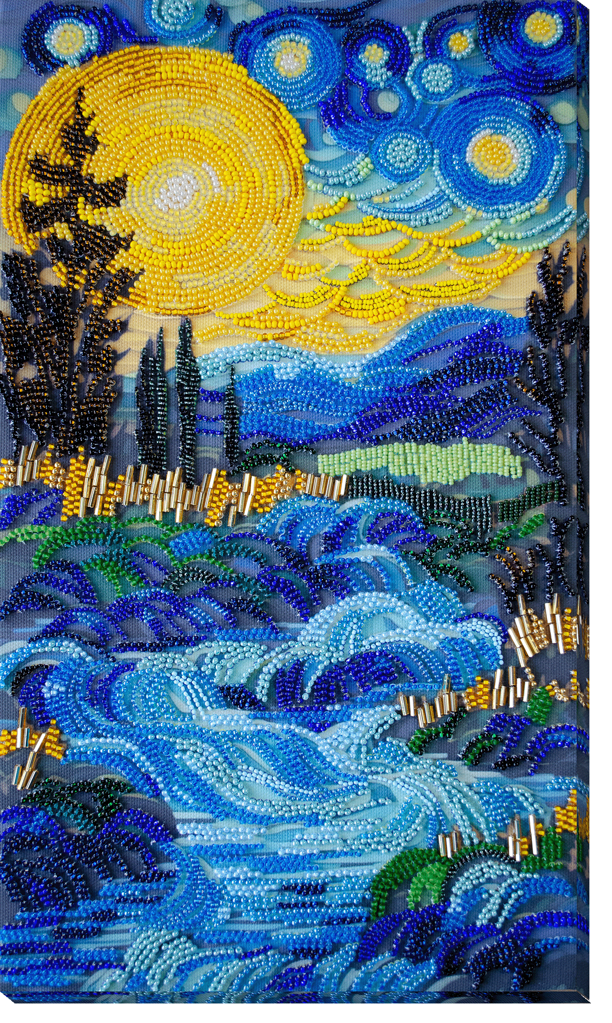 There Behind The Waterfall Beaded Embroidery Kit - Abris Art