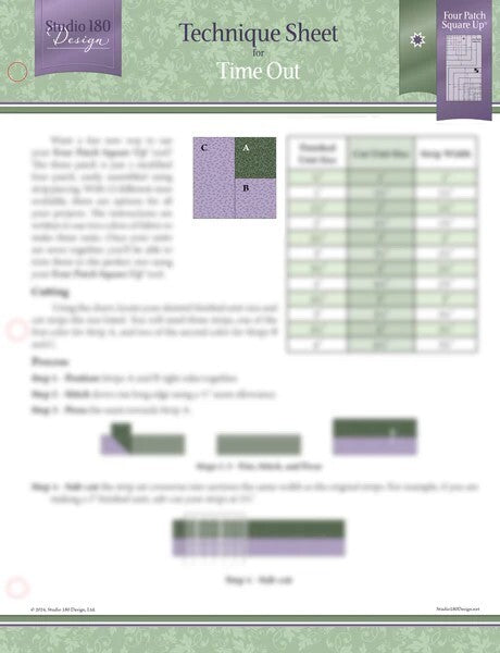 Time Out Technique Sheet - Studio 180