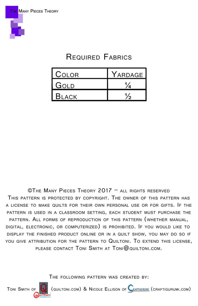 Gift of the Goddesses Pattern - Quiltoni