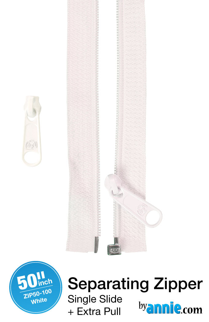 50" Separating Zipper and Extra Slide