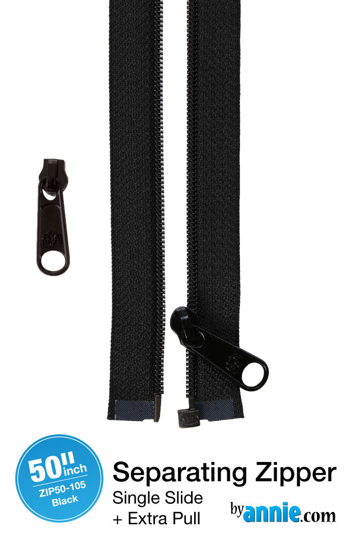 50" Separating Zipper and Extra Slide