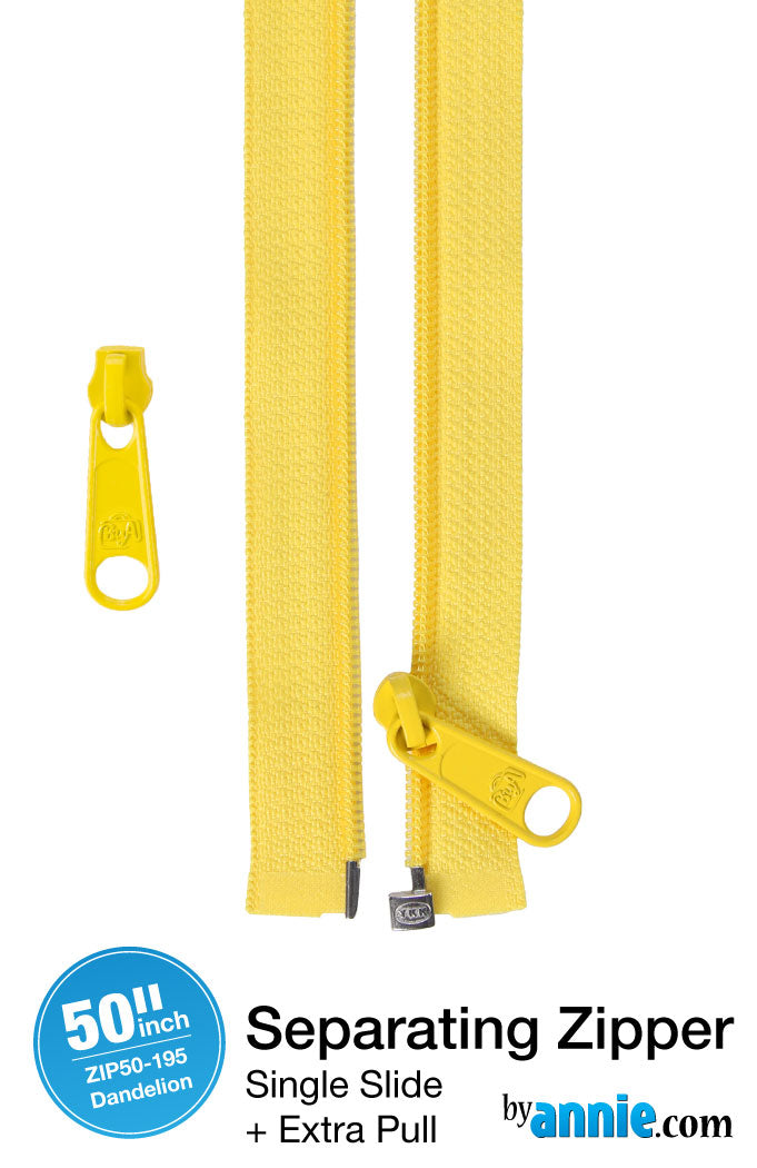 50" Separating Zipper and Extra Slide