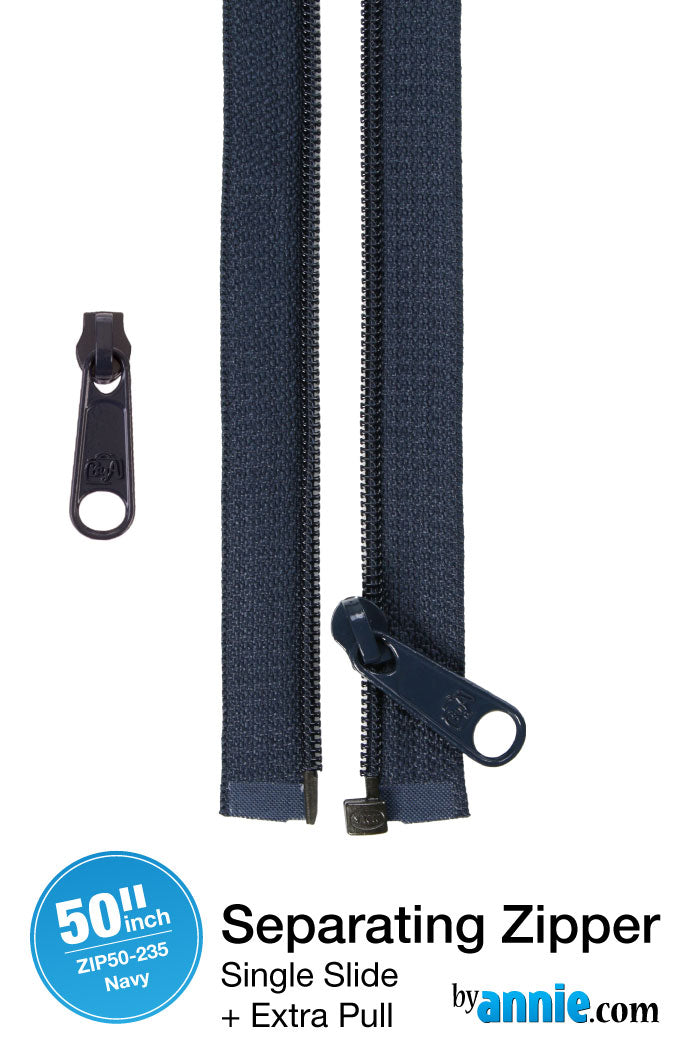 50" Separating Zipper and Extra Slide