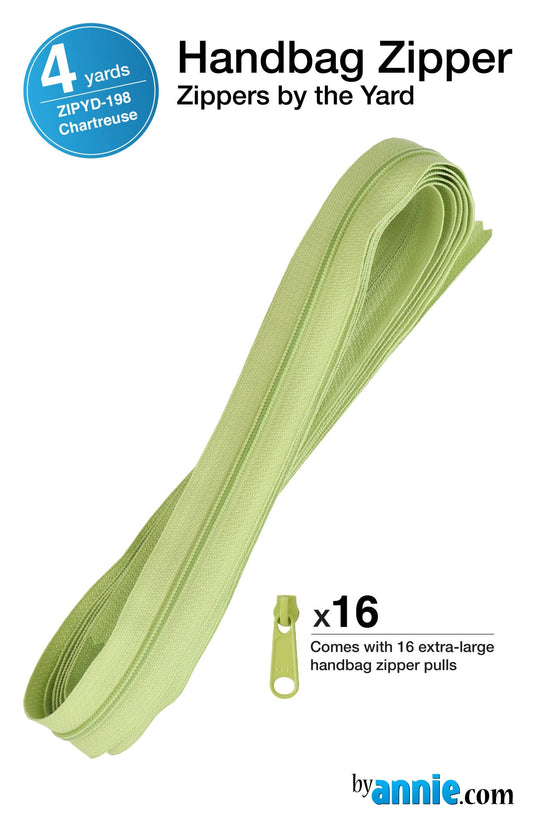 Zippers by the Yard - 4 yds - Chartreuse