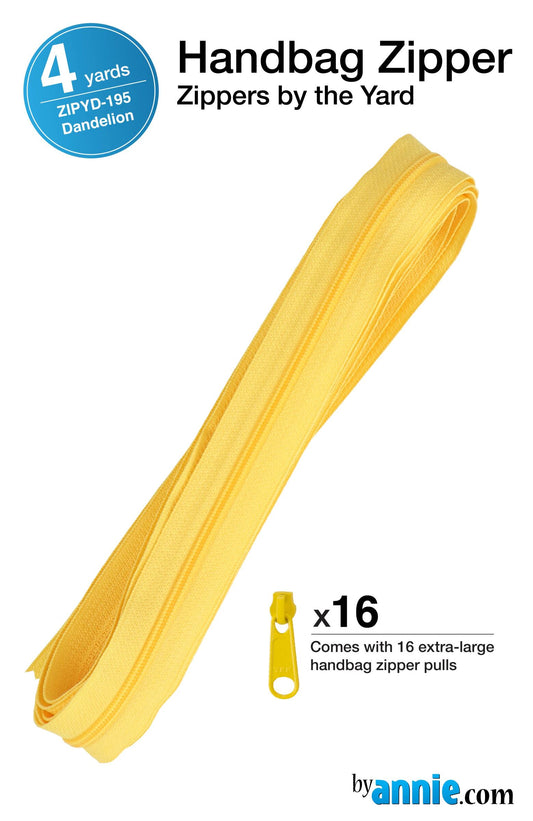 Zippers by the Yard - 4 yds - Dandelion