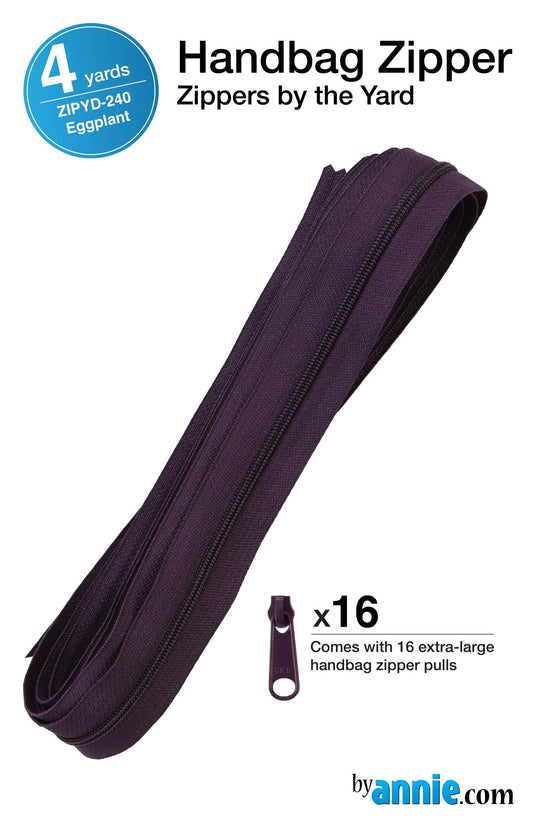 Zippers by the Yard - 4 yds - Eggplant