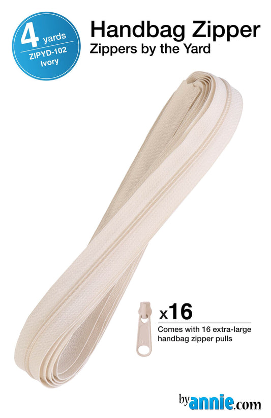 Zippers by the Yard - 4 yds - Ivory
