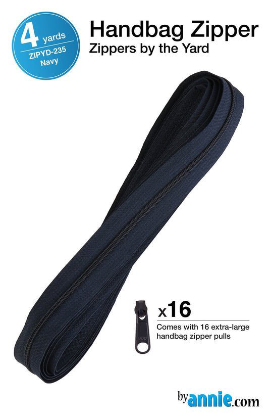 Zippers by the Yard - 4 yds - Navy