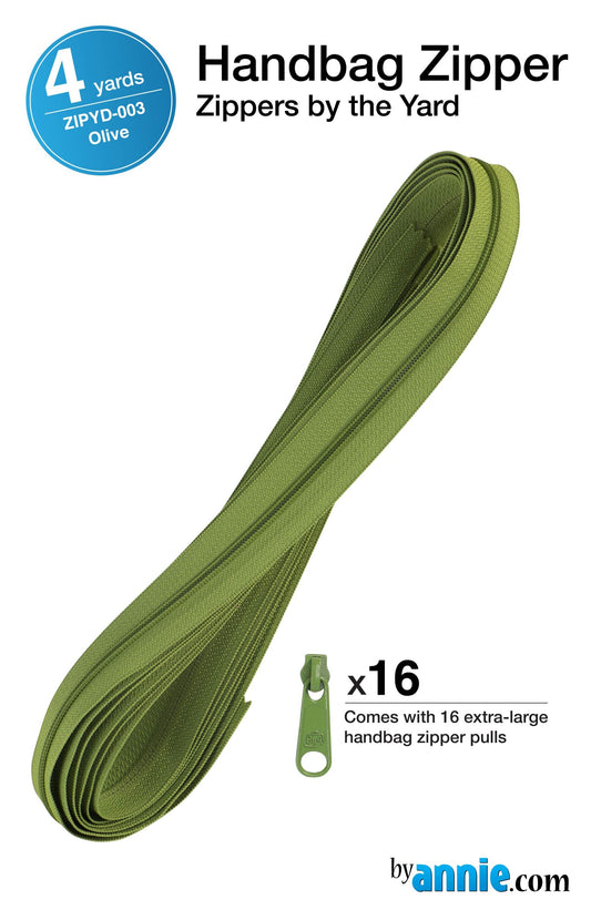 Zippers by the Yard - 4 yds - Olive
