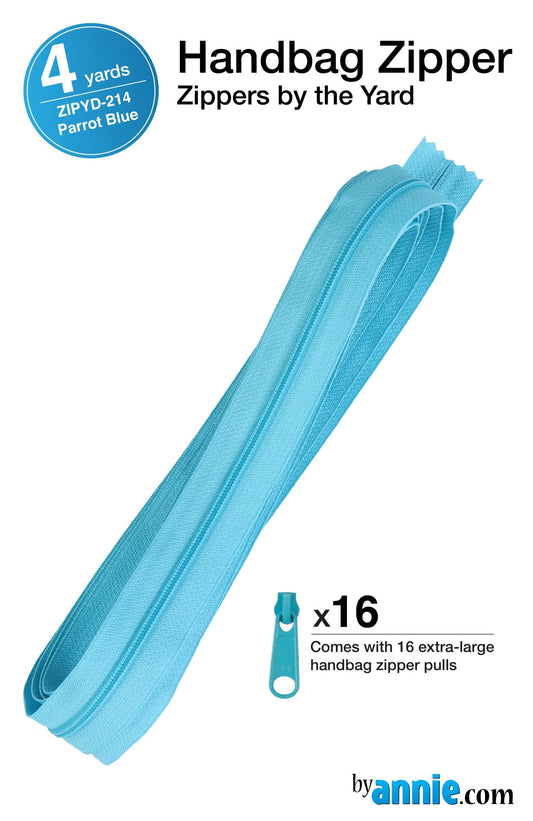 Zippers by the Yard - 4 yds - Parrot Blue