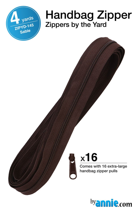 Zippers by the Yard - 4 yds - Sable