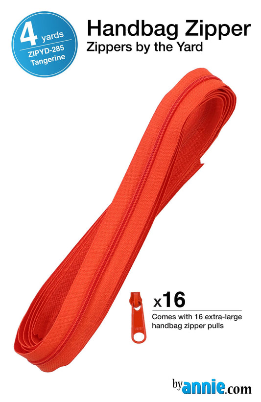 Zippers by the Yard - 4 yds - Tangerine