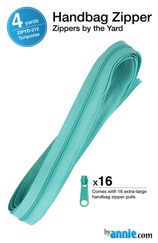 Zippers by the Yard - 4 yds - Turquoise