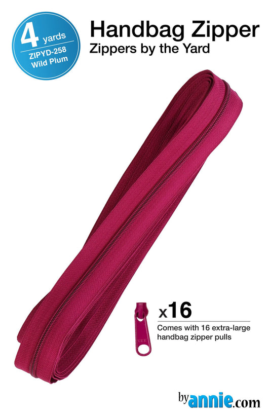 Zippers by the Yard - 4 yds - Wild Plum