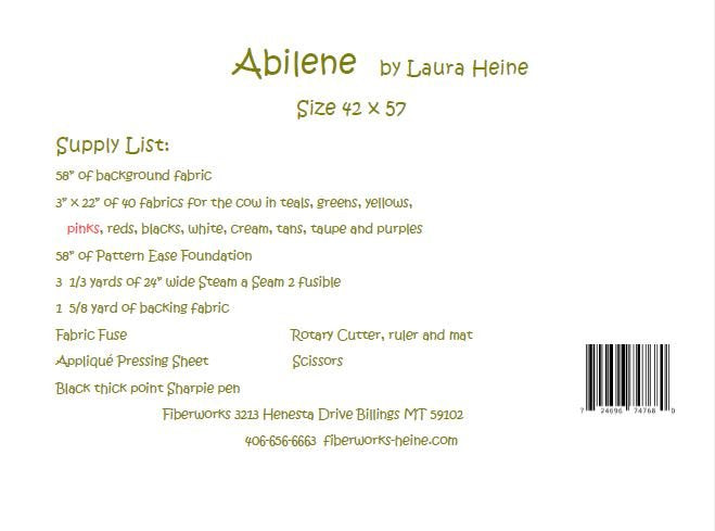 Abilene Cow Collage Pattern