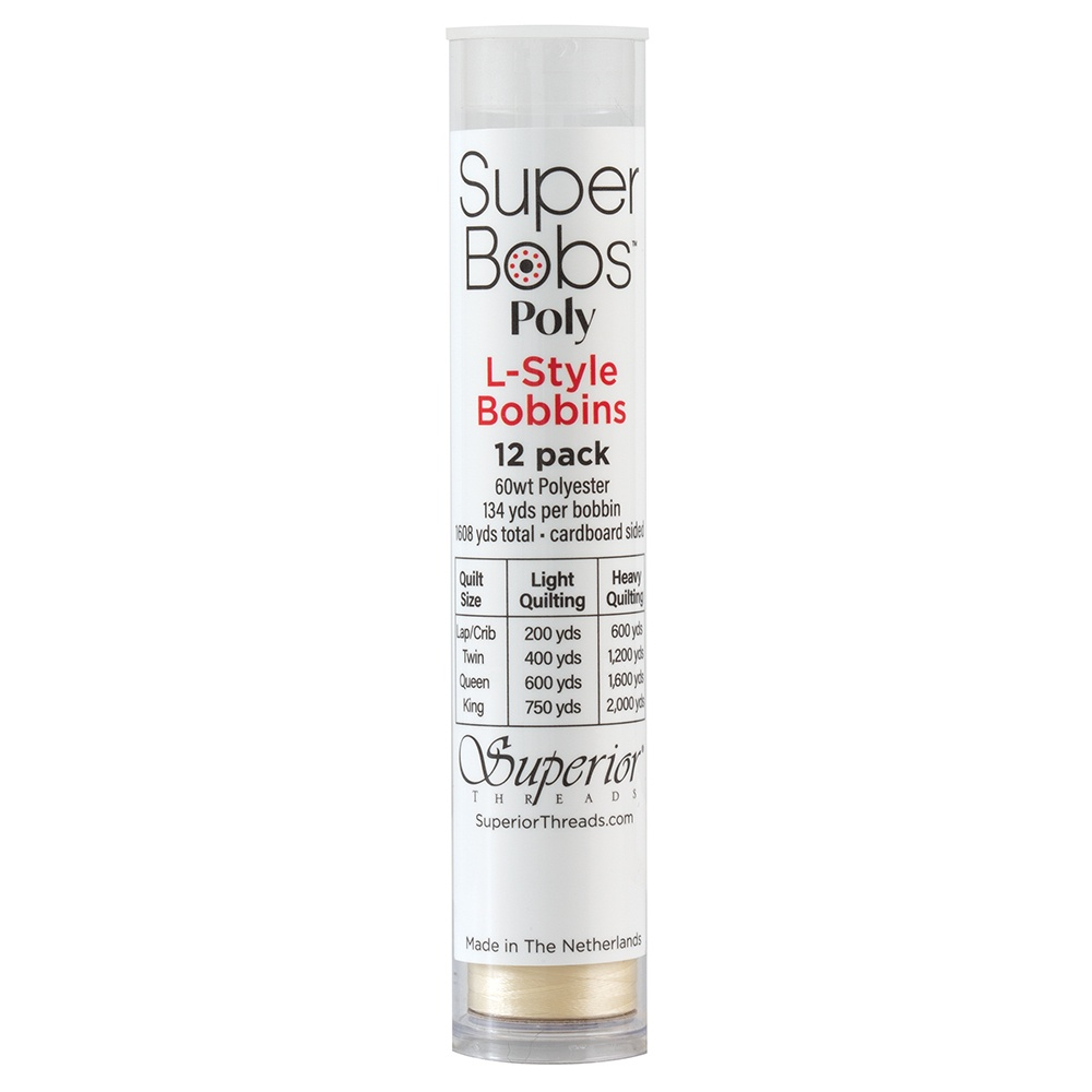Super Bobs Poly 12 pk L-Style #620 Cream