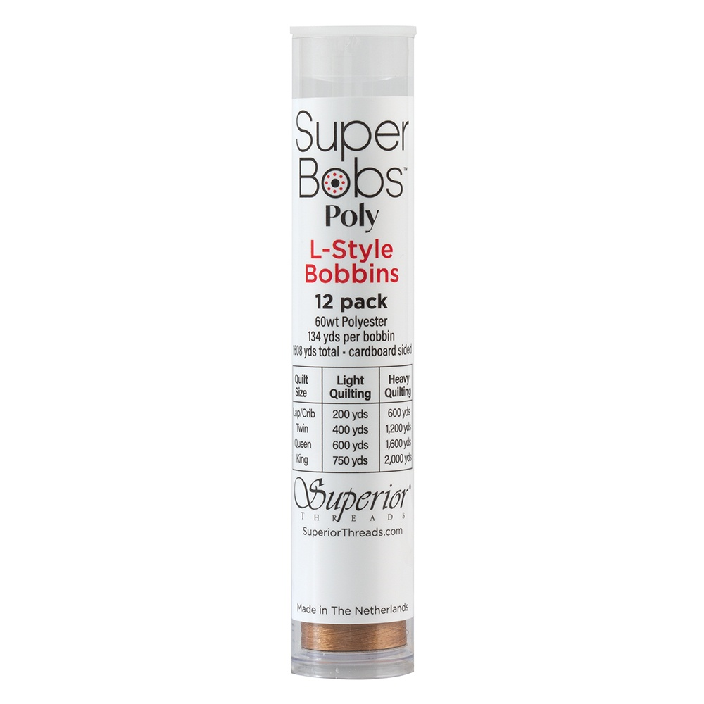 Super Bobs Poly 12 pk L-Style #618 Medium Brown