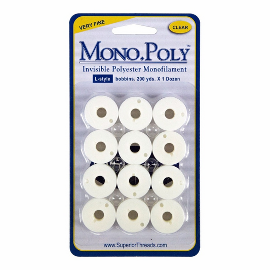 MonoPoly Clear Prewound Bobbins (L-Style)