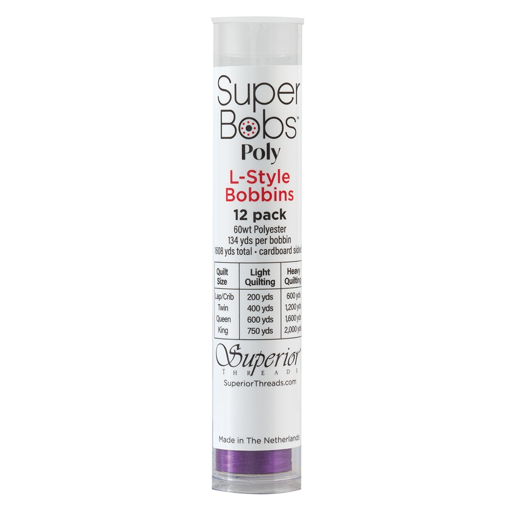 Super Bobs Poly 12 pk L-Style #606 Dark Purple