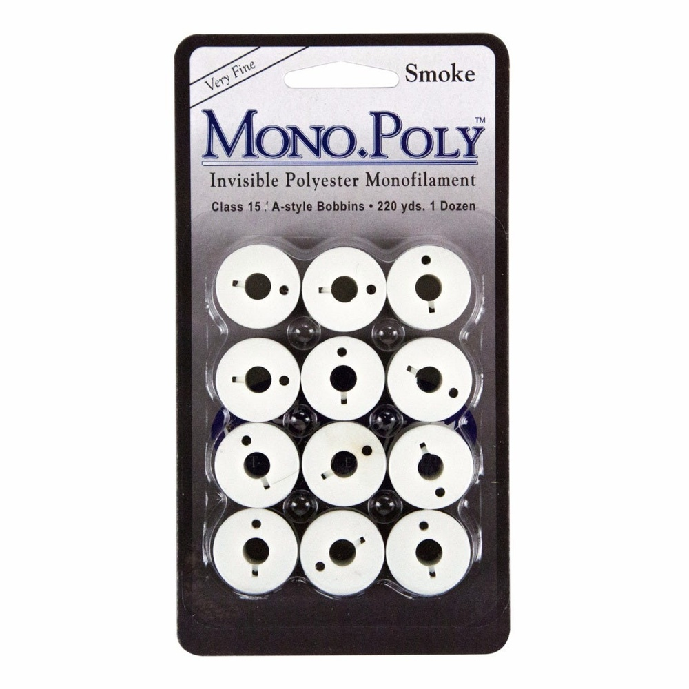 MonoPoly Smoke Prewound Bobbins (Class 15)