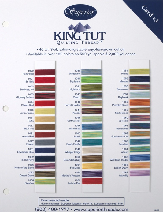 KING TUT Color Card #3