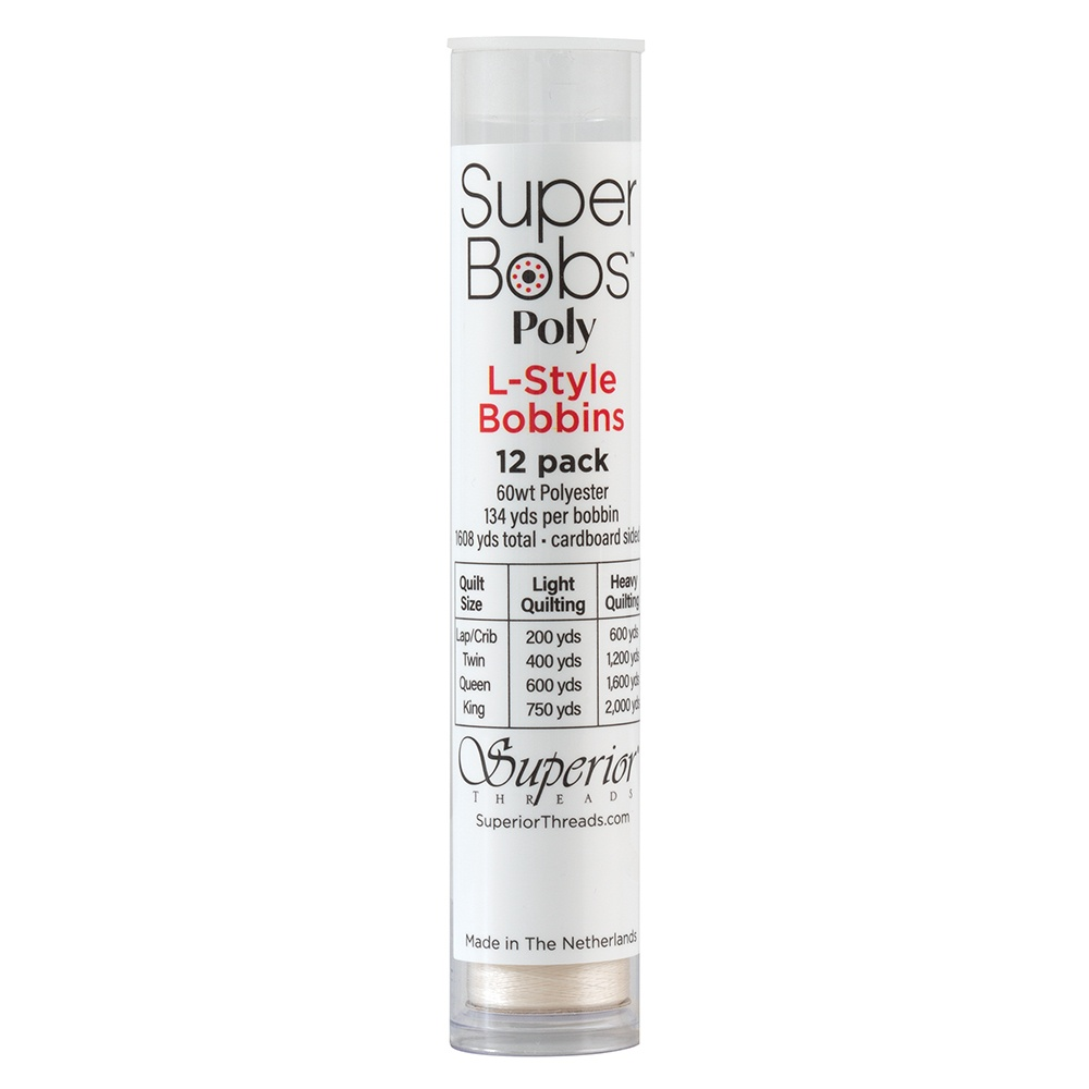 Super Bobs Poly 12 pk L-Style #655 Off White