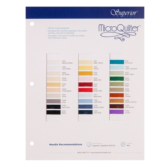 MicroQuilter Color Card
