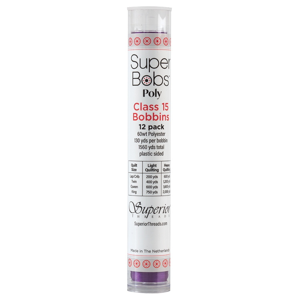 Super Bobs Poly 12 pk Class 15 #606 Dark Purple