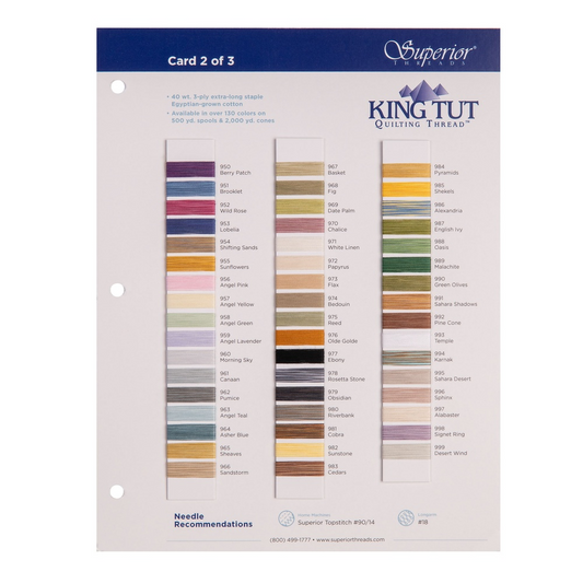 KING TUT Color Card #2