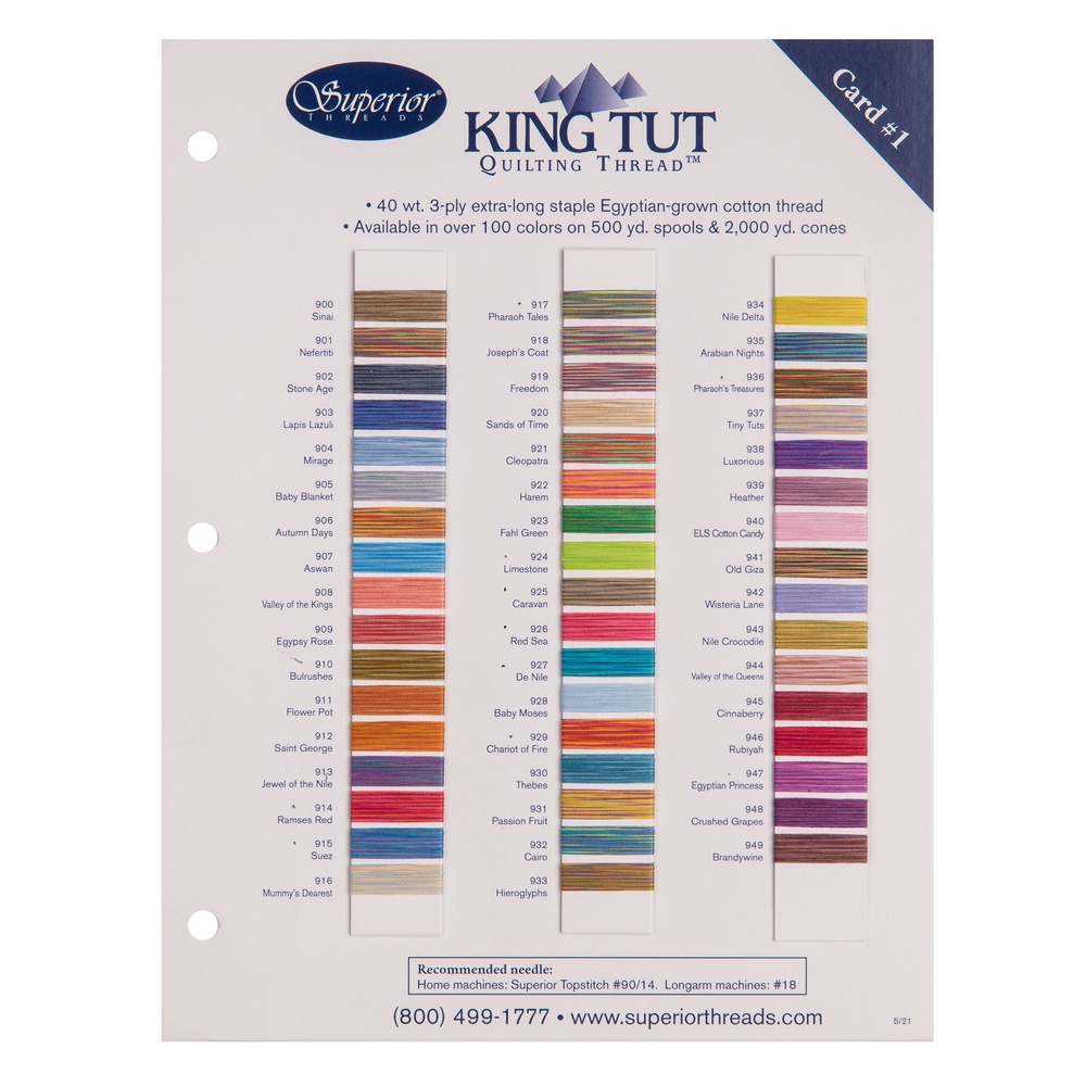 KING TUT Color Card #1
