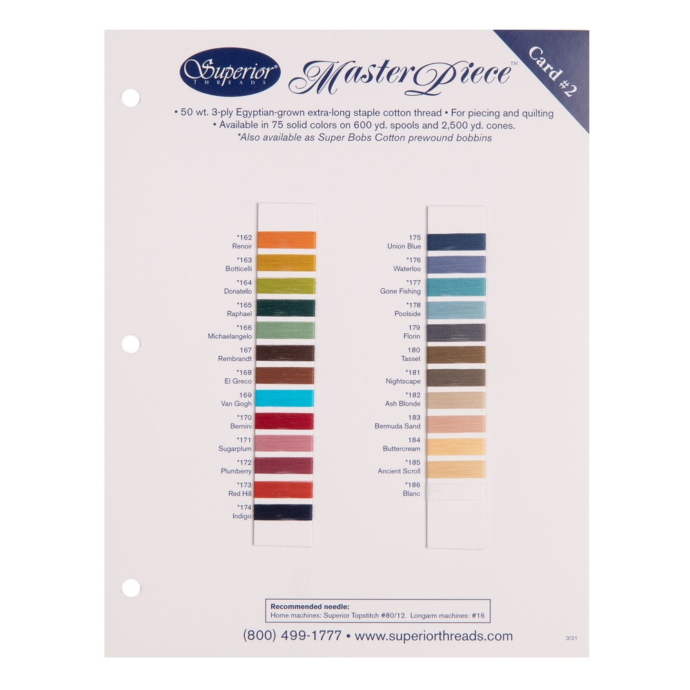 MASTERPIECE Color Card #2