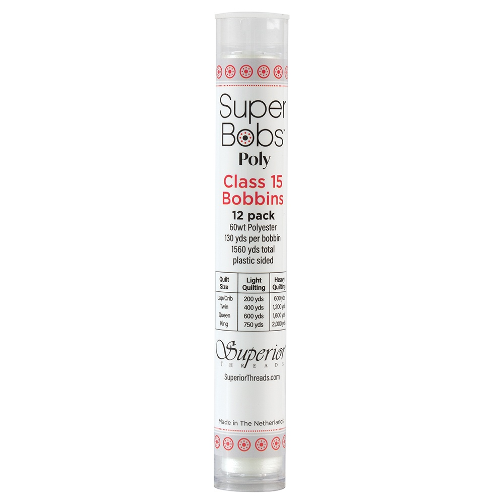 Super Bobs Poly 12 pk Class 15 #624 Natural White