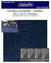 Circles on Quilts - Set #3 - 4 pc Template set (High Shank)