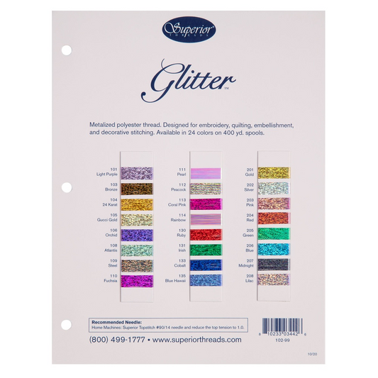 GLITTER Color Card