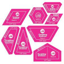 Tumbling Cosmos by Tula Pink Acrylic Fabric Cutting Template Set
