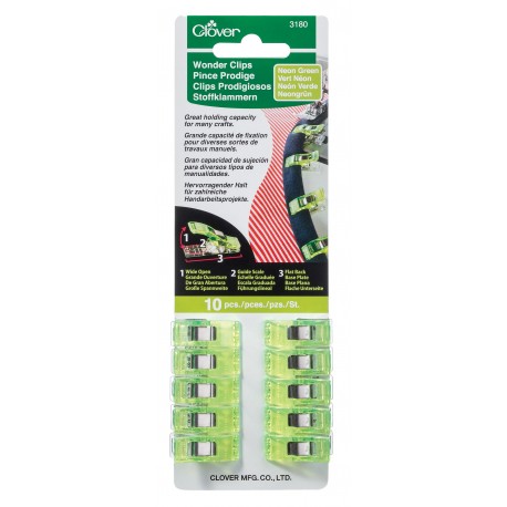 Wonder Clips Neon Green (10pcs.)