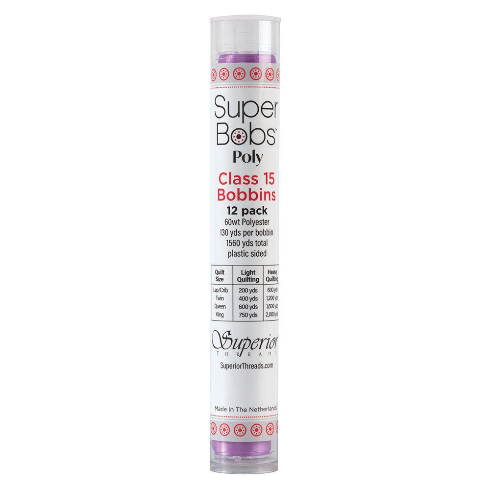 Super Bobs Poly 12 pk Class 15 #607 Light Purple